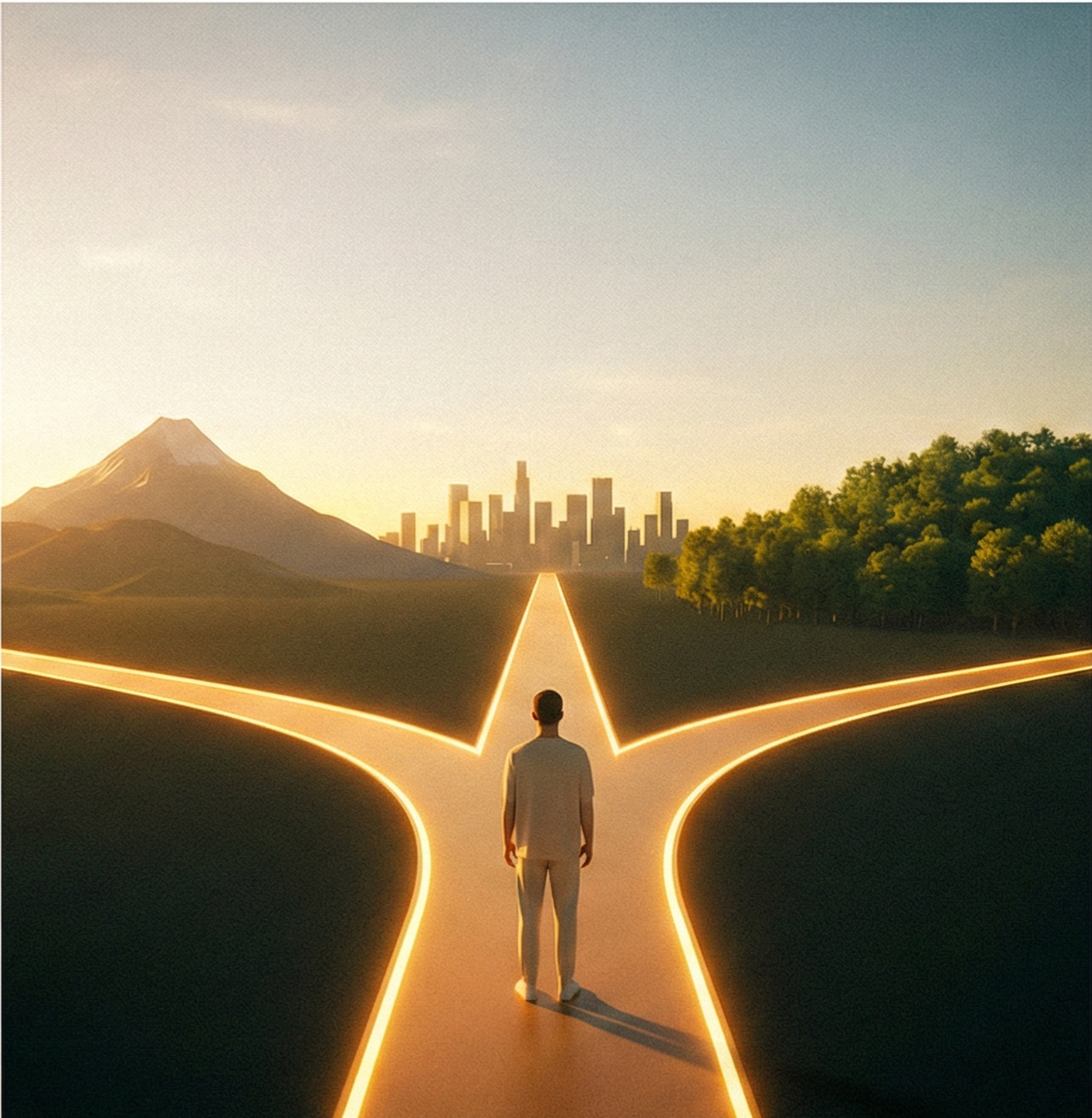 A person sketching their ideal life on a blueprint